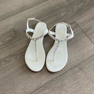 David’s Bridal Embellished Sandals (size 8)